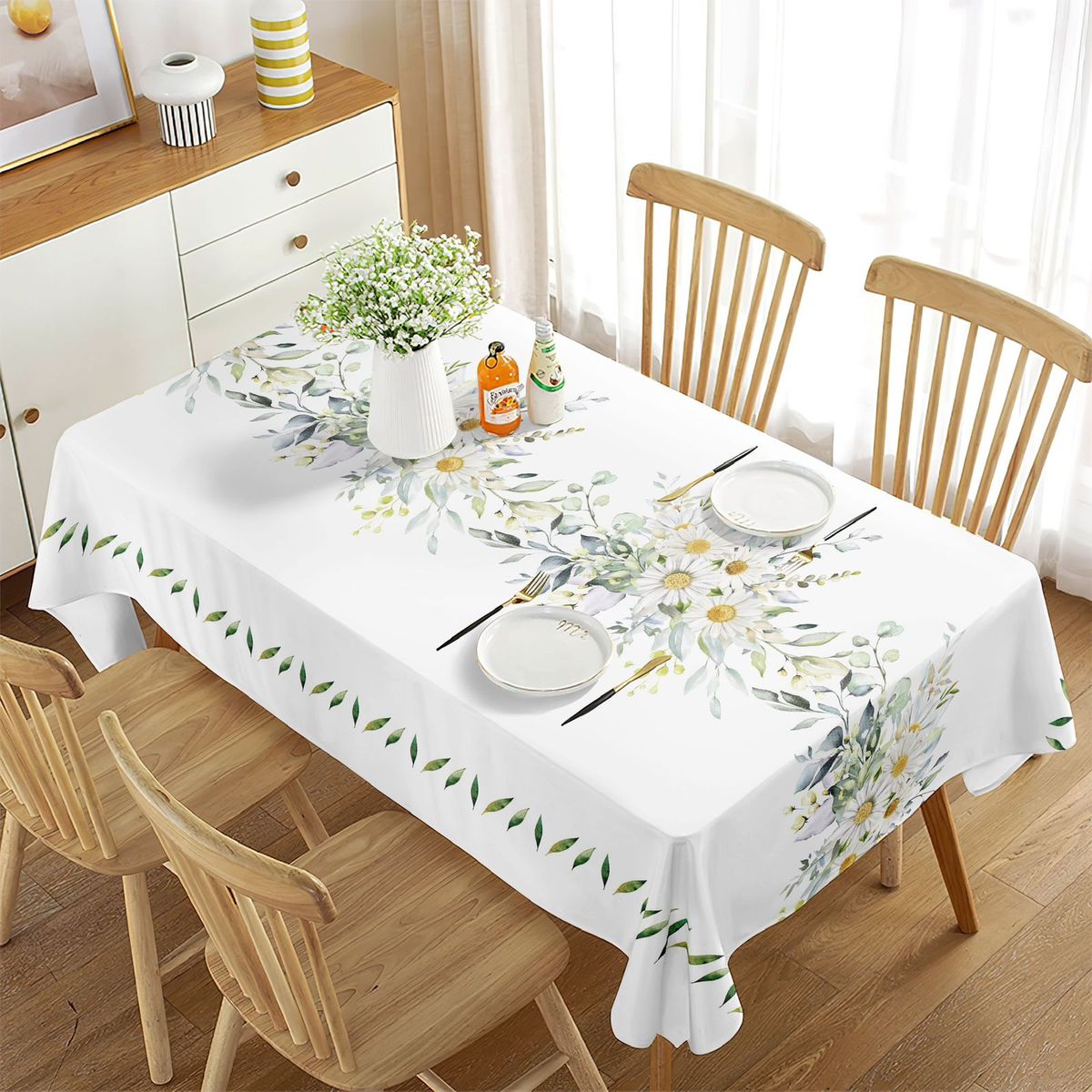 GENERICO - MANTEL RECTANGULAR ESTAMPADO ANTIMANCHA