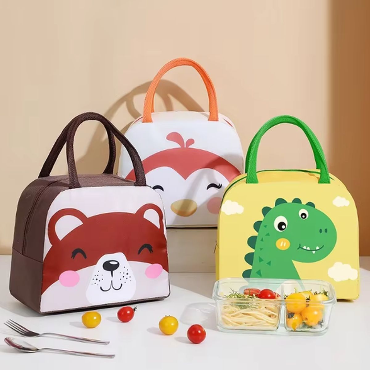 GENERICO - Lonchera Térmica Diseño de Dinosaurio -Mantén tus Alimentos Frescos