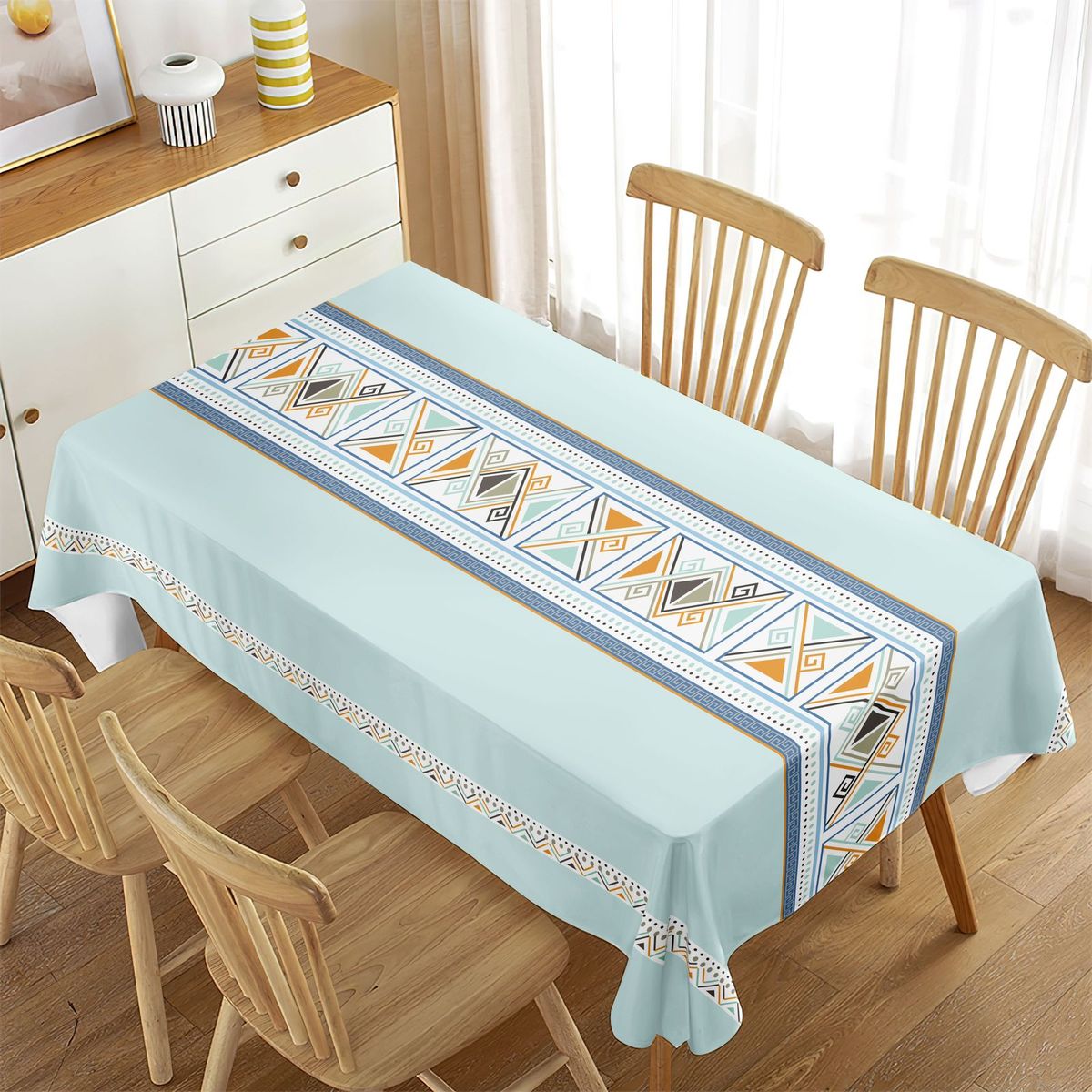 GENERICO - MANTEL RECTANGULAR ESTAMPADO ANTIMANCHA