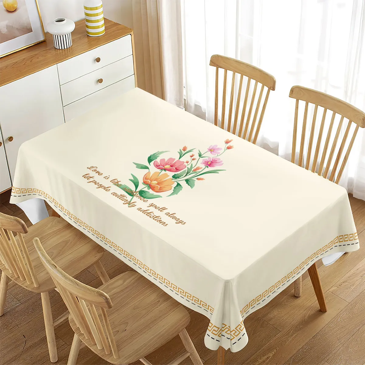 GENERICO - MANTEL RECTANGULAR ESTAMPADO ANTIMANCHA