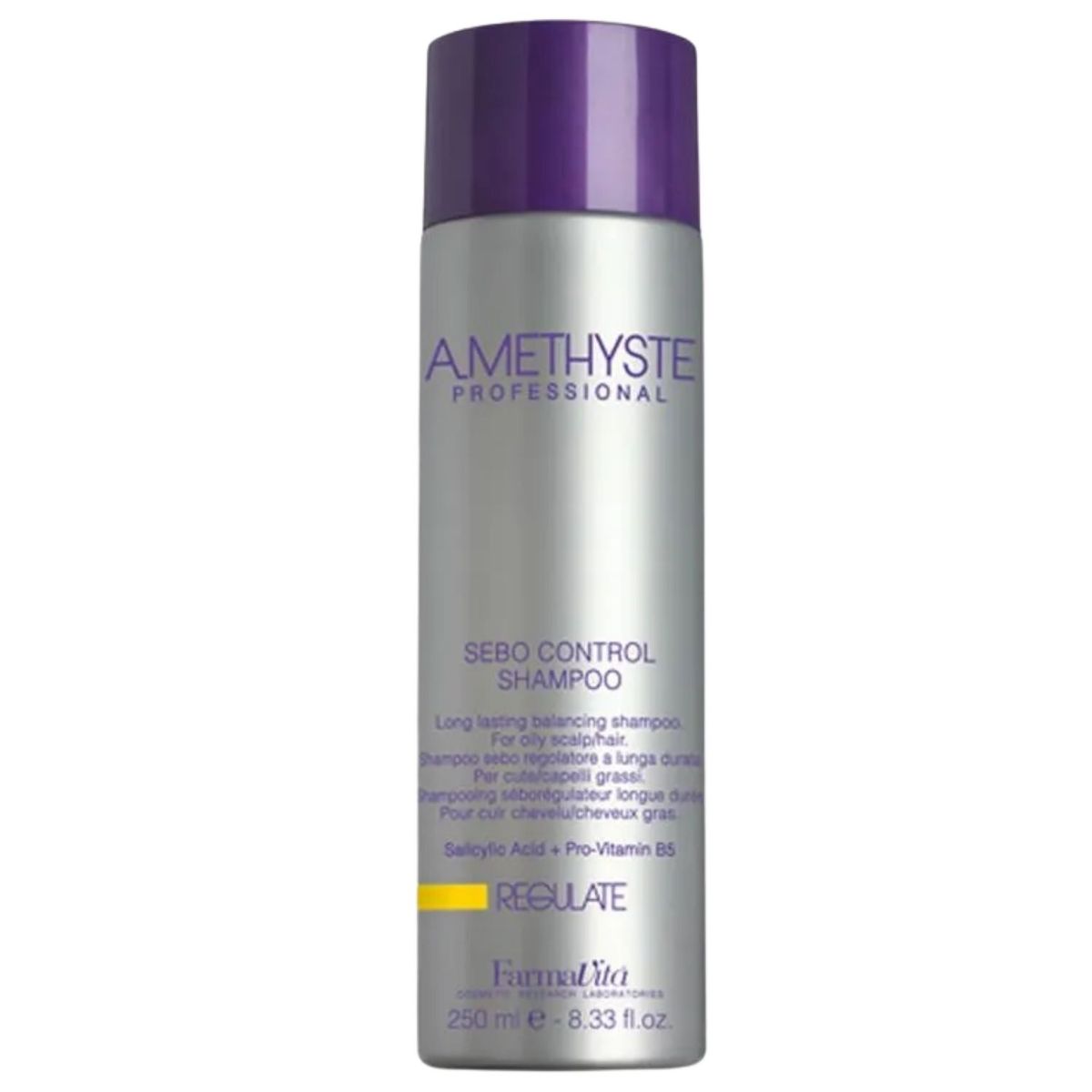FARMAVITA - Shampoo Amethyste Regulate 250ml Acido Salicílico Control Sebo