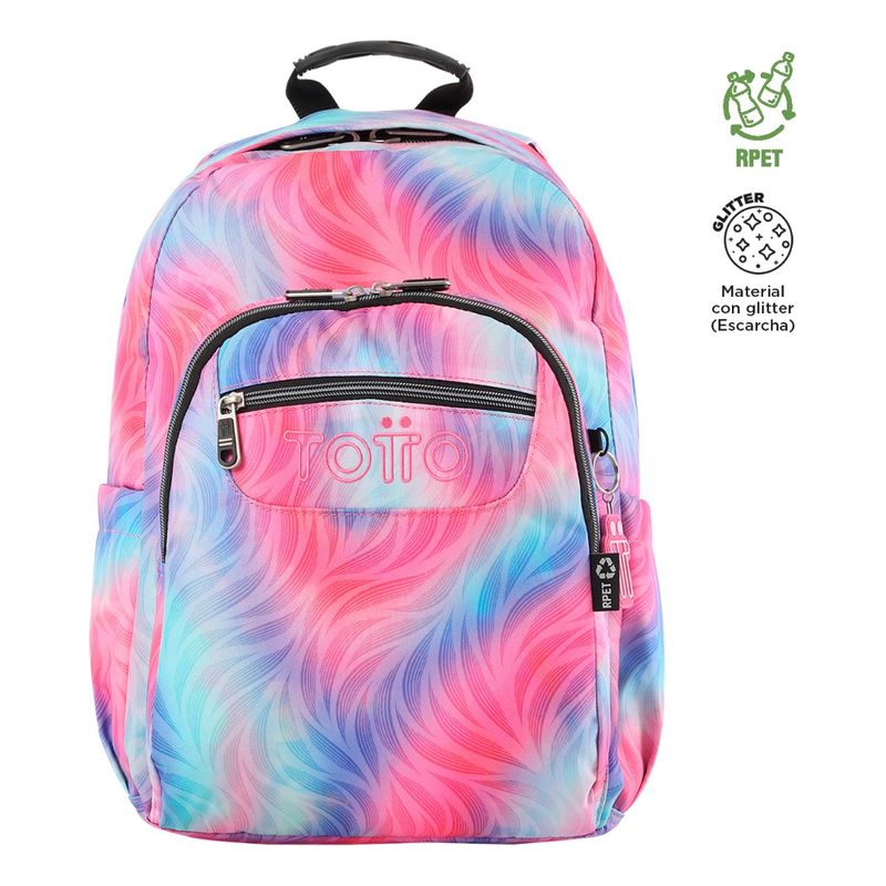 TOTTO - Mochila Urbana Notebook Escolar Totto Classic Acuarela