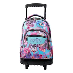 TOTTO - Mochila Urbana Notebook Escolar Ruedas Classic Niña