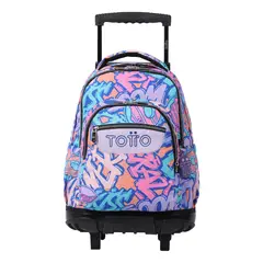 TOTTO - Mochila Urbana Notebook Escolar Ruedas Classic Niña