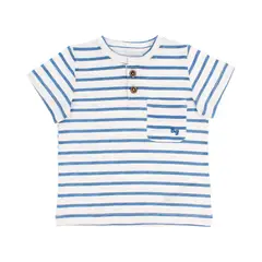 BUBBLE GUMMERS - Polera Manga Corta Niño Bubblegummers Morera Azúl