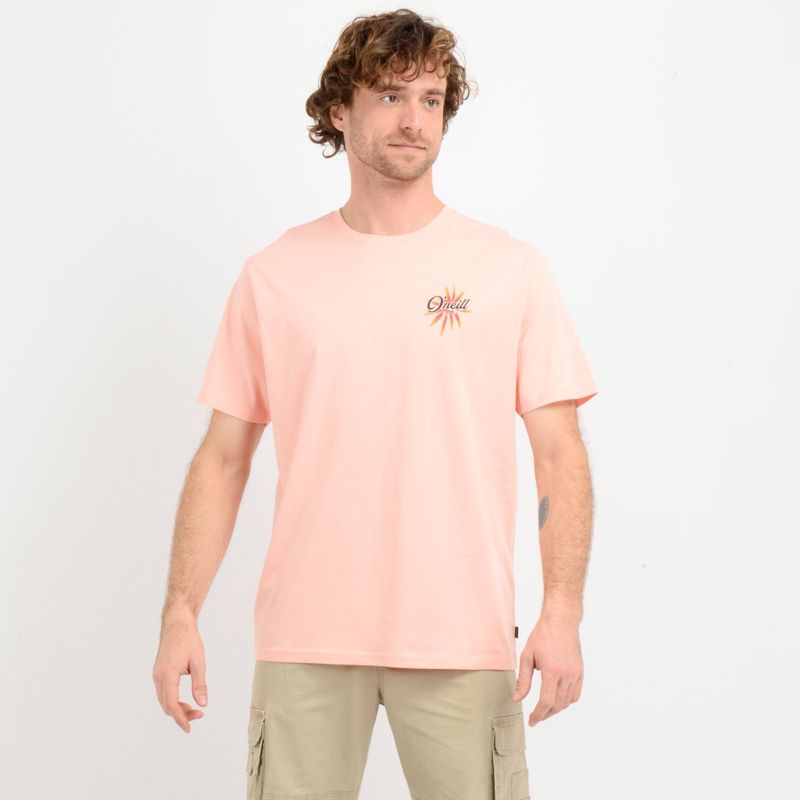 O'NEILL - POLERA MANGA CORTA BEACH  NARANJO