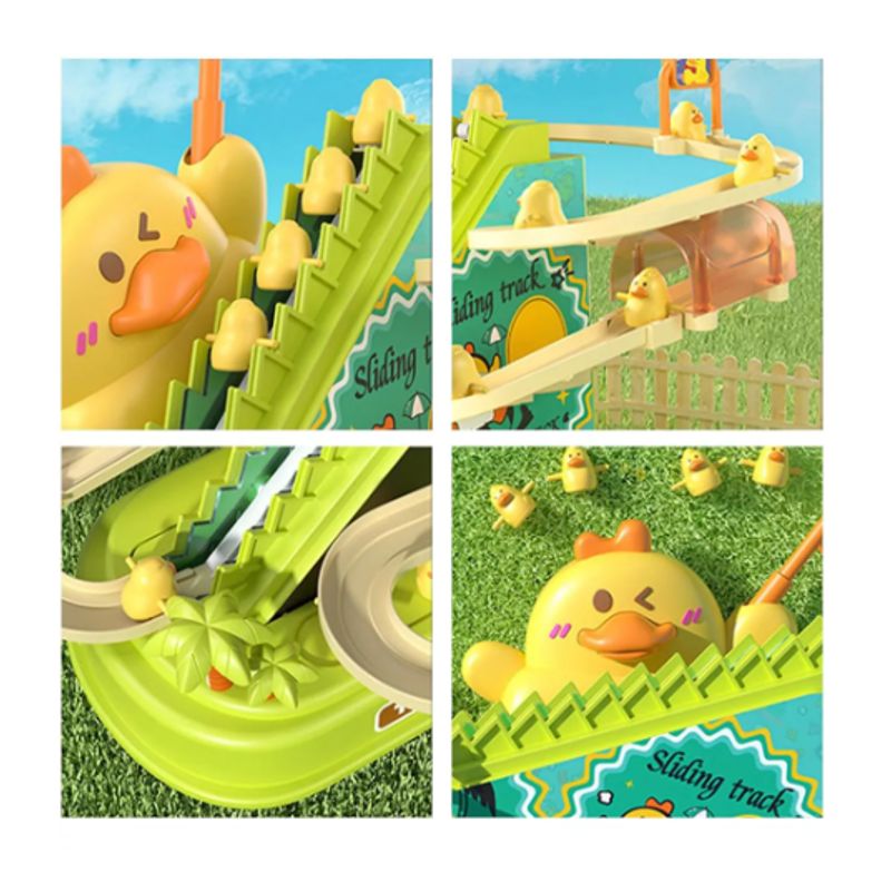 GENERICO - Cascada De Patitos Pista De Carreras Escaleras Deslizante