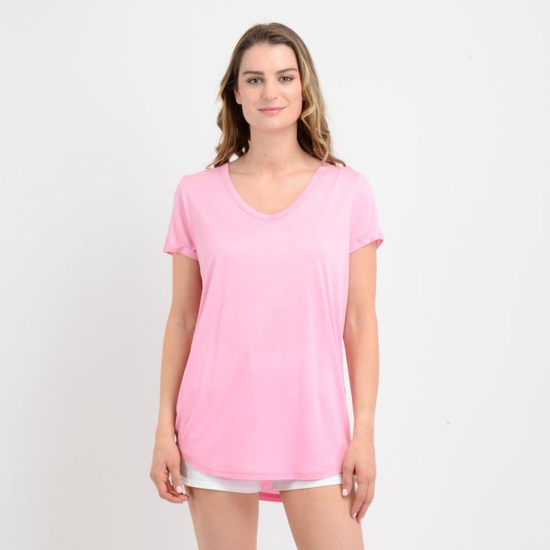 O'NEILL - POLERA MANGA CORTA ESSENTIAL  ROSADO MEDIO