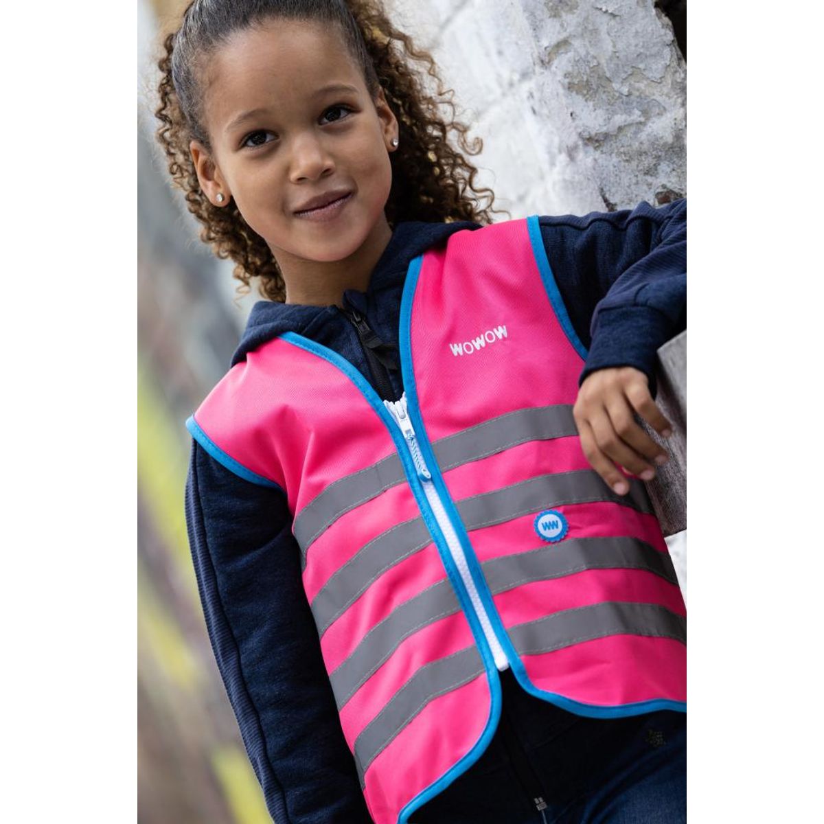 WOWOW - Chaleco Reflectante para Niños FUN (Rosado) - L