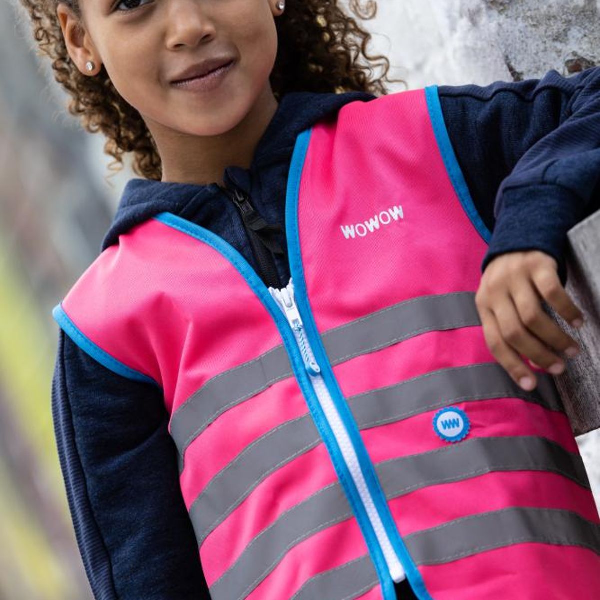 WOWOW - Chaleco Reflectante para Niños FUN (Rosado) - L