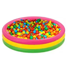 GENERICO - Pack 200 Pelotas Piscina Redonda Acolchada Inflable Bebe60cm