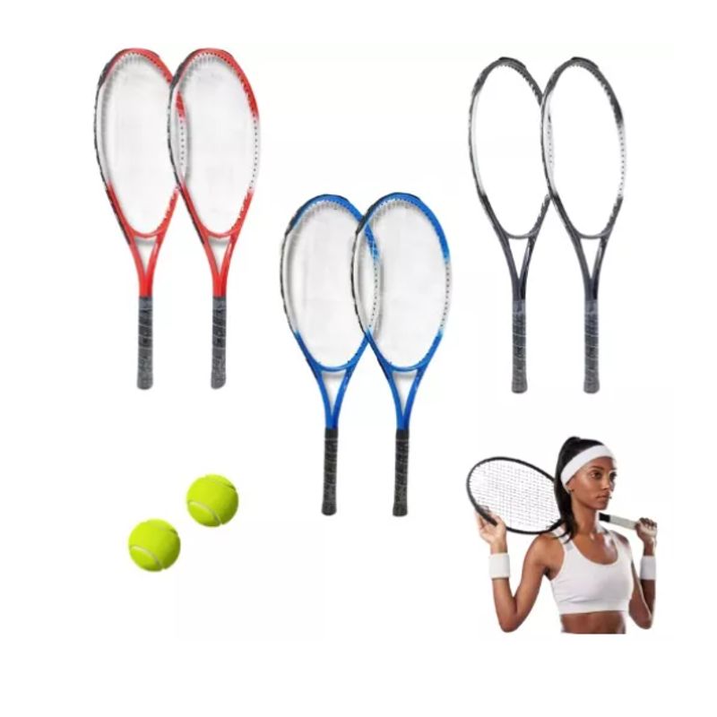 GENERICO - Set 2 Raquetas De Tenis + Pelota + Bolso De Traslado.