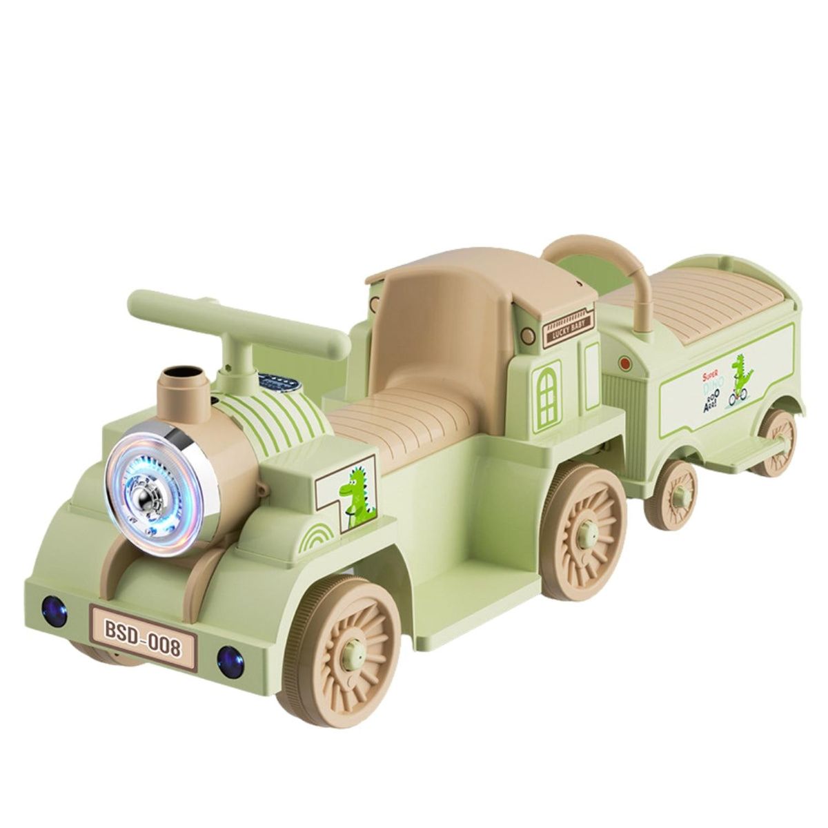 ELEONOR - Auto Eléctrico Tren Tira Vapor Control Luces Niños - Verde