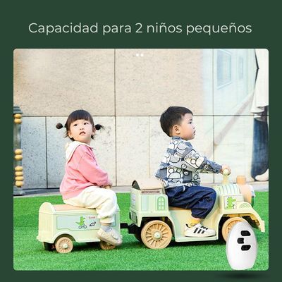 Imagen 2 del producto Auto Eléctrico Tren Tira Vapor Control Luces Niños - Verde