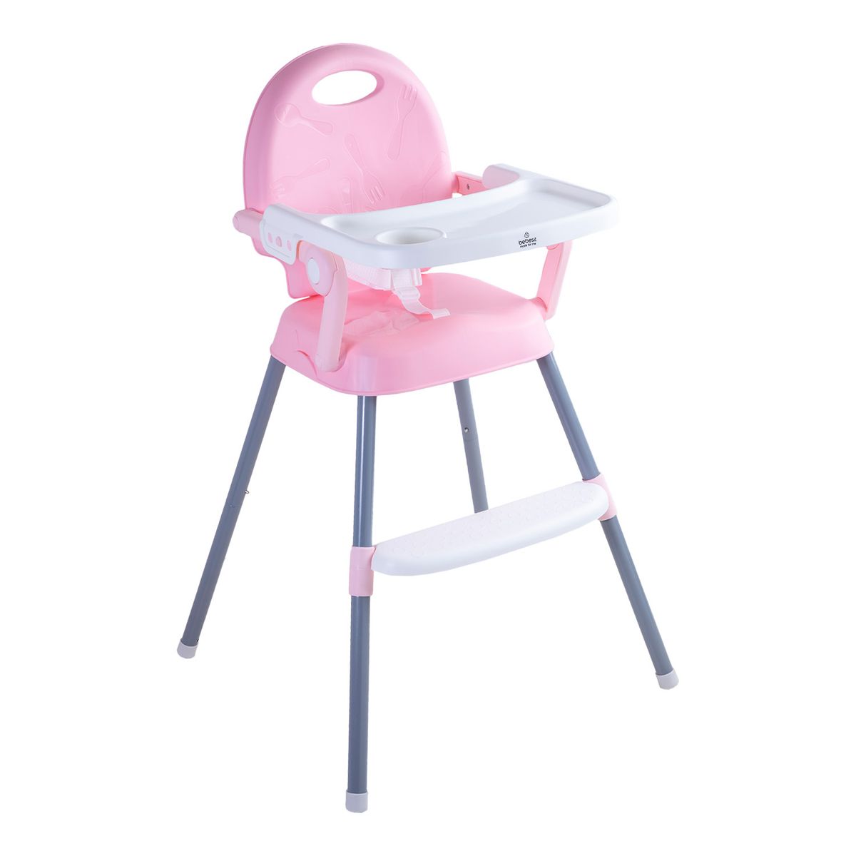 BEBESIT - Silla de Comer Plegable Portatil Bebe Niño Fold Rosa