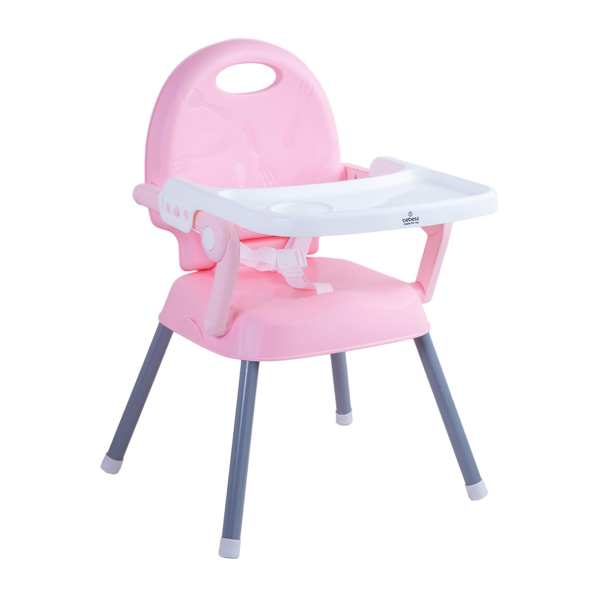 BEBESIT - Silla de Comer Plegable Portatil Bebe Niño Fold Rosa