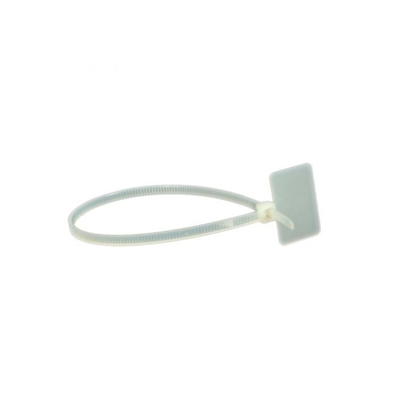 GENERICO - Amarra Cable con Ident. 110 x 2.5 mm Blanca (Bolsa 100 Unidades)