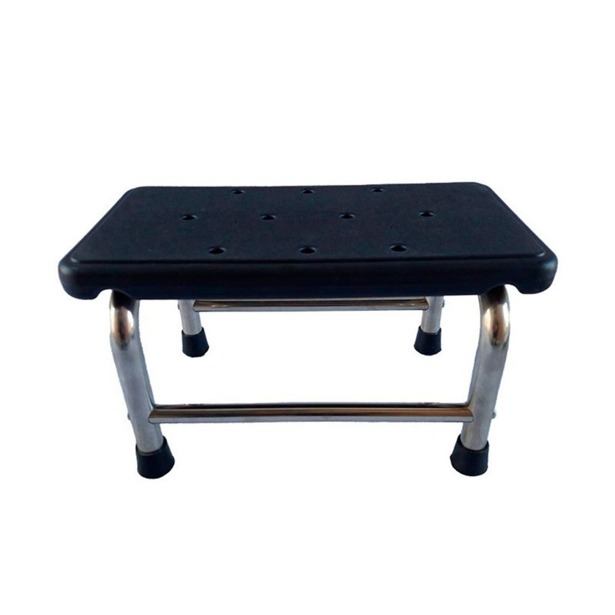 GENERICO - Escabel Clinico Antideslizante 1 Peldaño Catre Reposa Pies - Negro