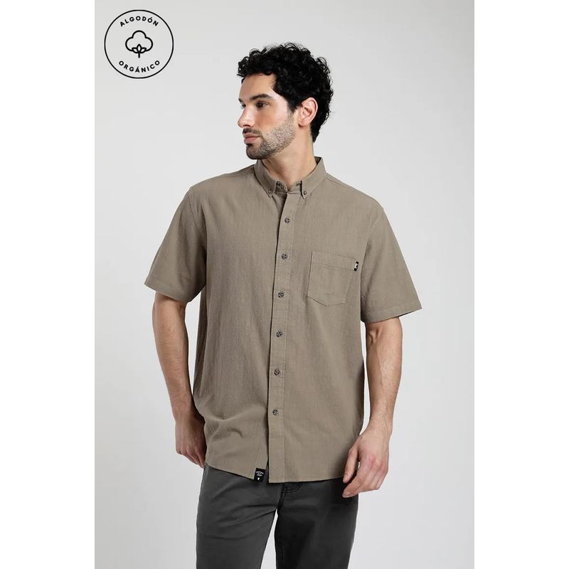 FROENS - Camisa Manga Corta Hombre Texture Froens