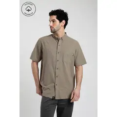 FROENS - Camisa Manga Corta Hombre Texture