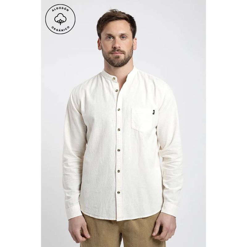 FROENS - Camisa Manga Larga Hombre Mao Froens