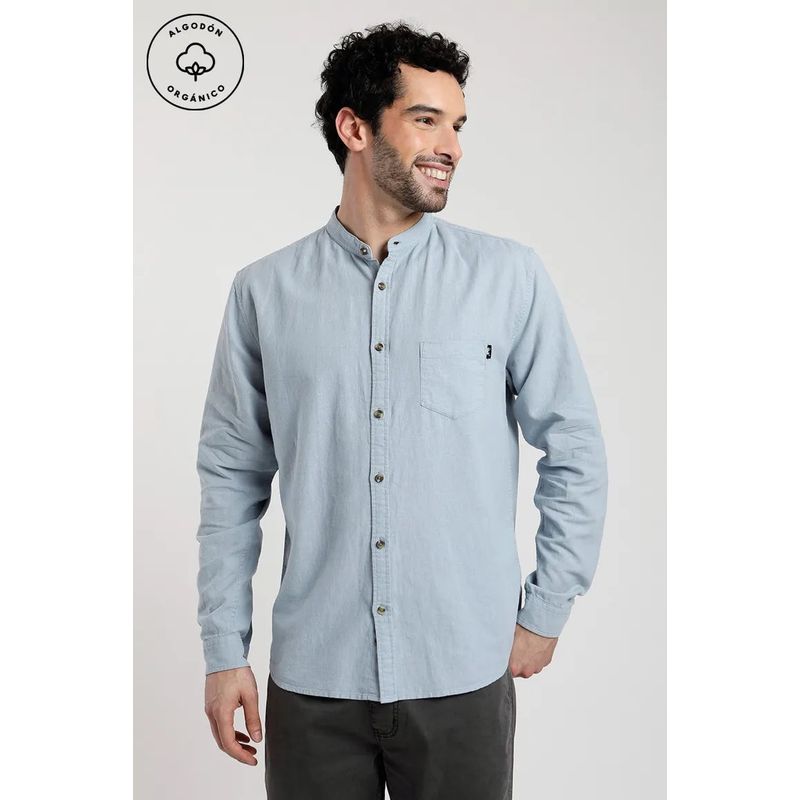 FROENS - Camisa Manga Larga Hombre Mao Froens