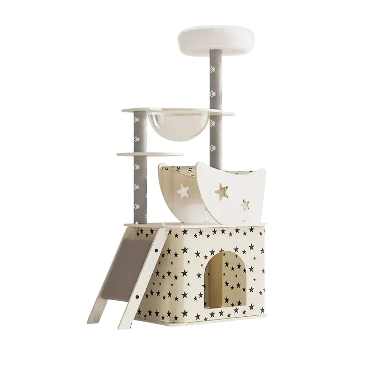 GENERICO - Arbol Torre Rascador de Madera para Gatos