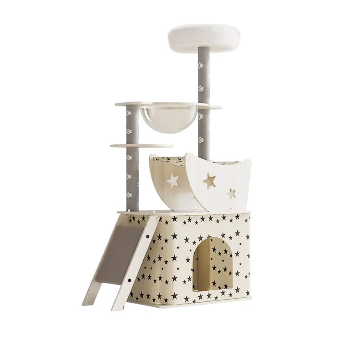 GENERICO - Arbol Torre Rascador de Madera para Gatos