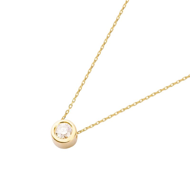 JB JOYAS BARON - Collar Oro Amarillo 18kt Diamantes Punto de Luz 10 Pts