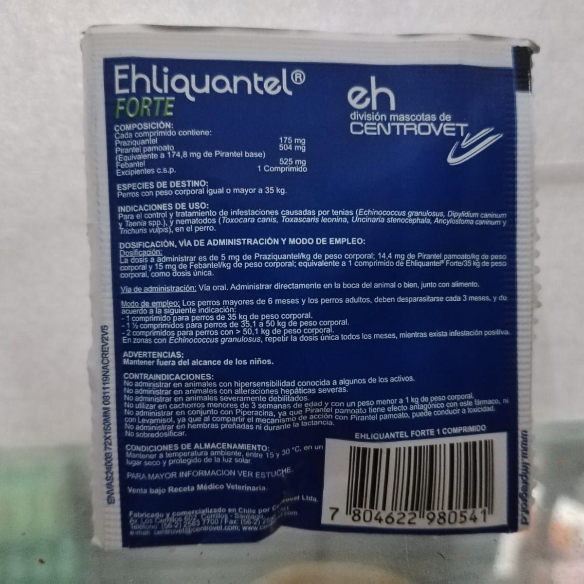 EHLINGER - Ehliquantel Forte Comprimido