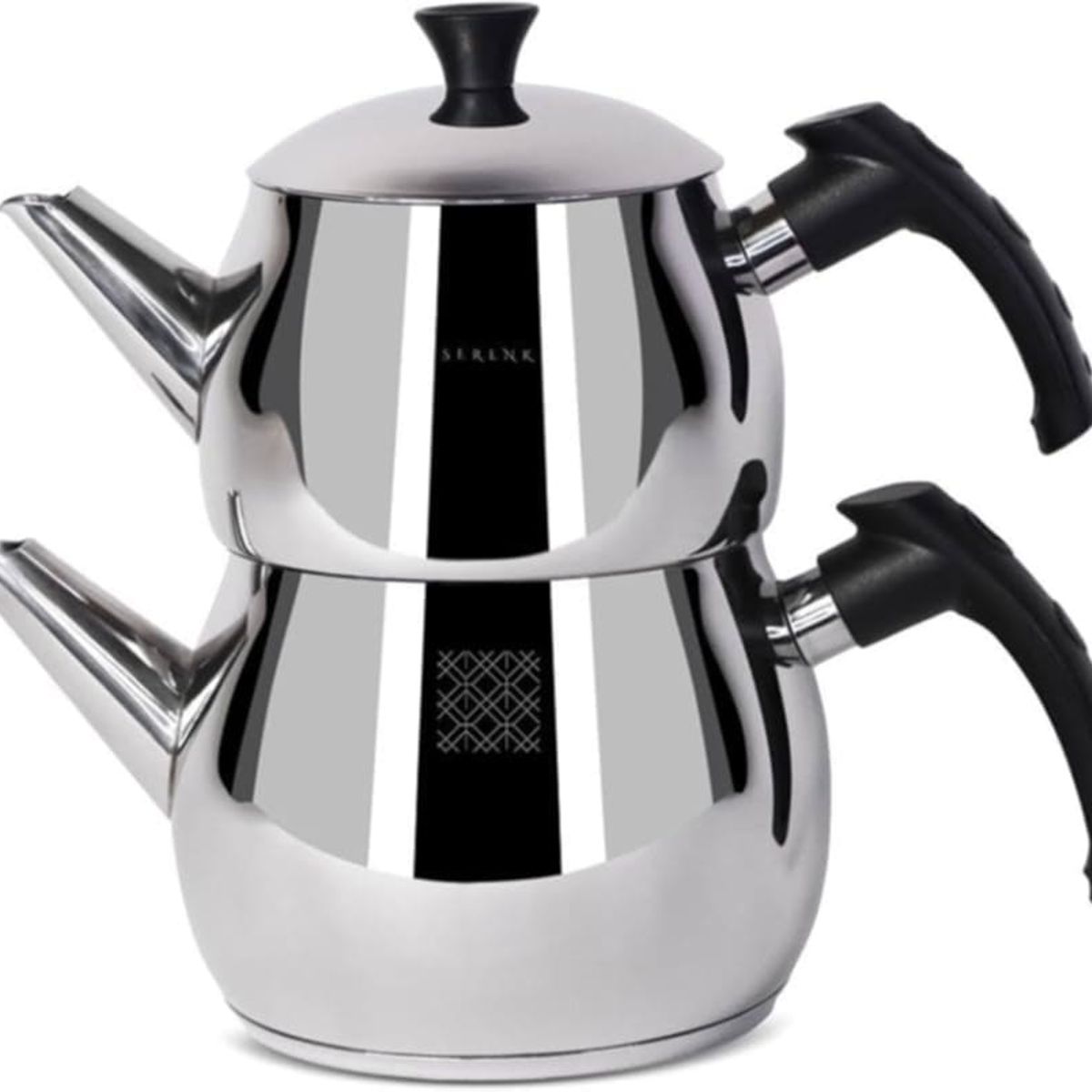 GENERICO - TETERA TURCA  DOBLE ACERO INOXIDABLE 1 LITRO