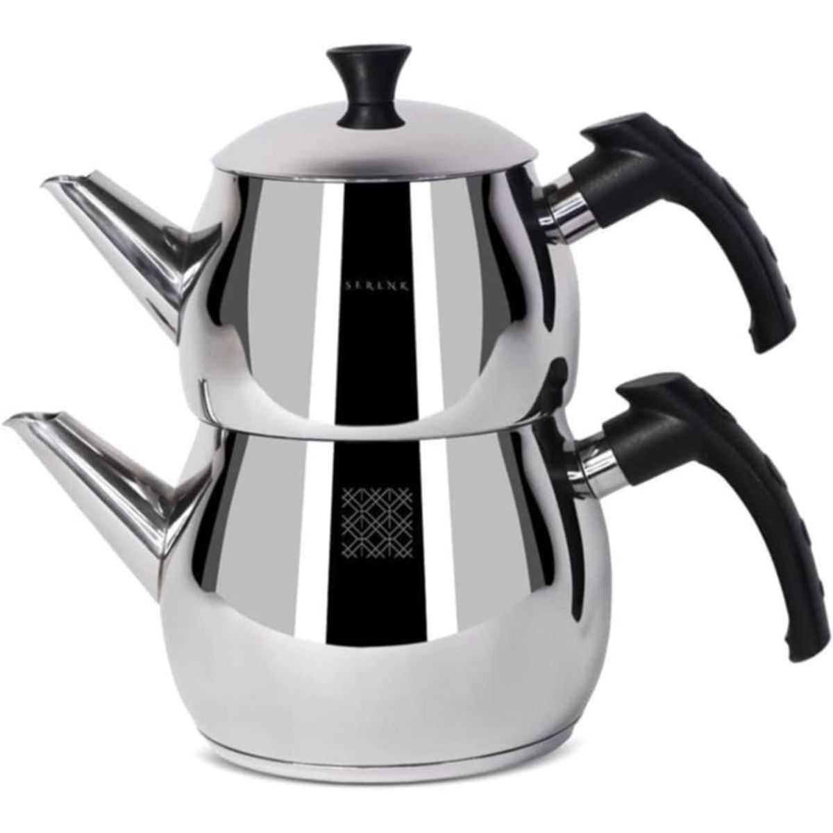 GENERICO - TETERA TURCA  DOBLE ACERO INOXIDABLE 1 LITRO