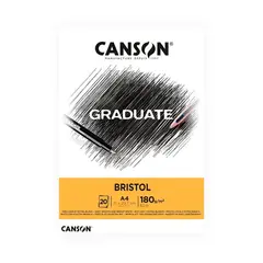 CANSON - Pad Bristol 20 hojas 180 g/m2 A4