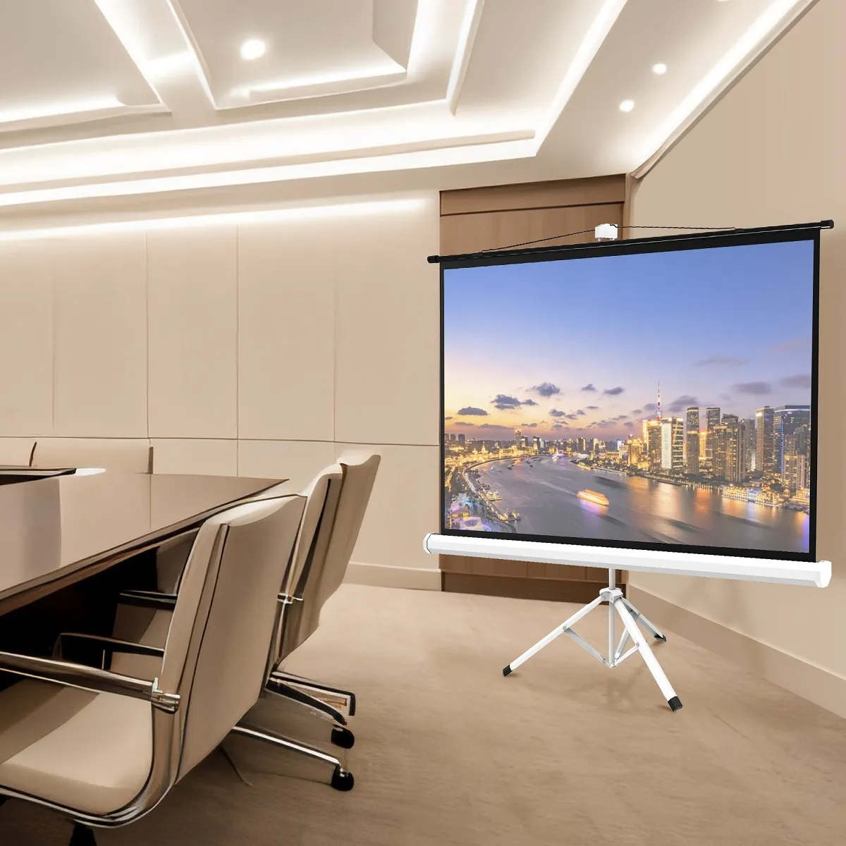 BRASFORMA - Pantalla de Proyector Con Tripode  203cm X 152cm  100"  Brasforma