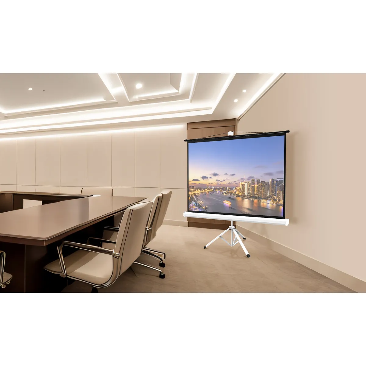 BRASFORMA - Pantalla de Proyector Con Tripode  203cm X 152cm  100"  Brasforma