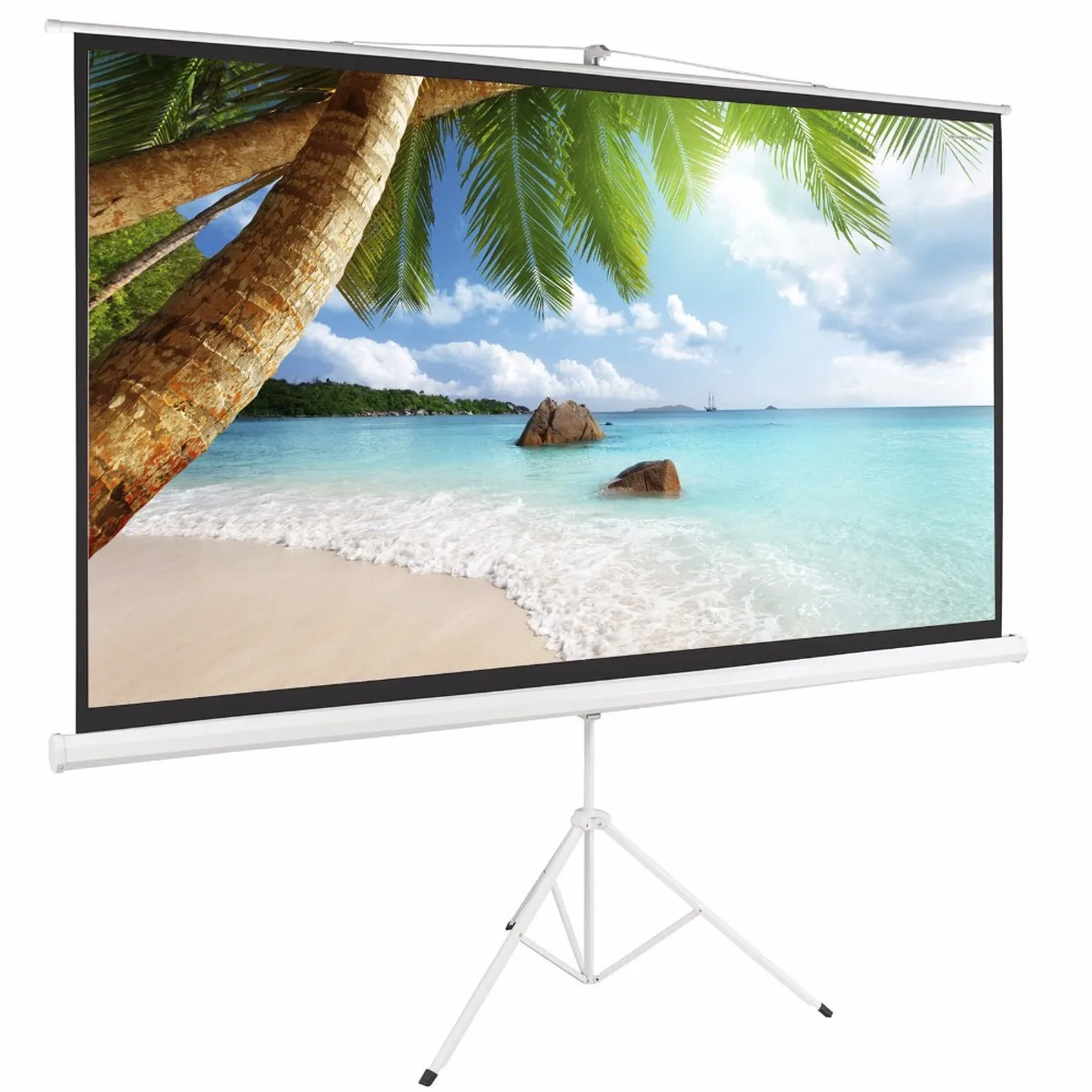 BRASFORMA - Pantalla de Proyector Con Tripode  203cm X 152cm  100"  Brasforma