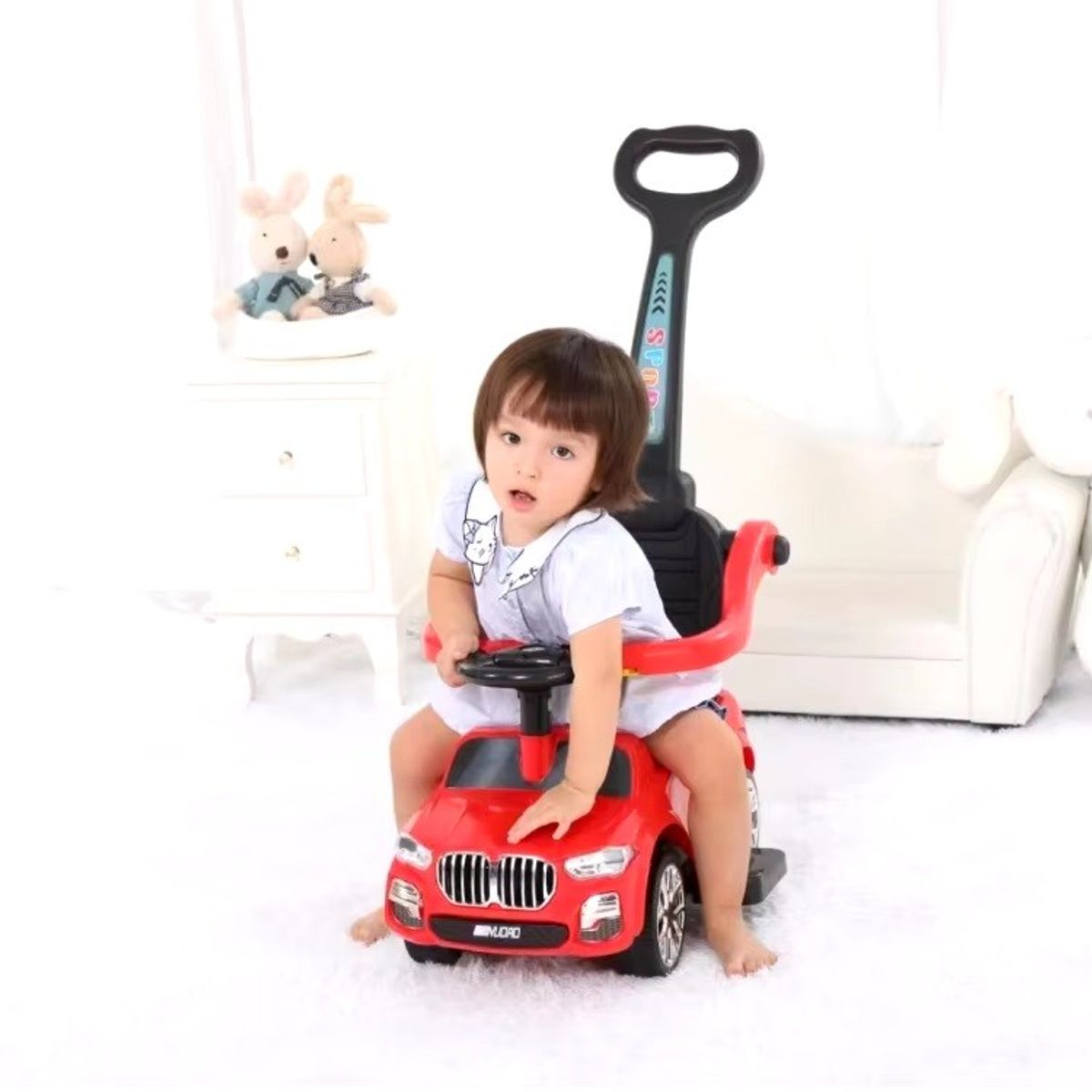 JUGUETON - Correpasillos BMW Deportivo Empuje Manual Luces y Sonidos