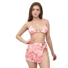 GENERAC - Traje de Baño Bikini con Pareo Rosa