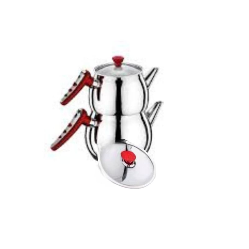 GENERICO - TETERA TURCA  DOBLE ACERO INOXIDABLE 1 LITRO