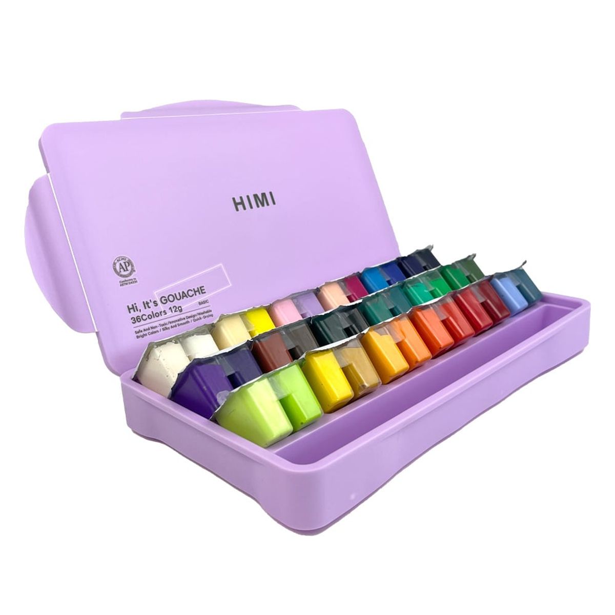 HIMI - HIMI SET GOUACHE 36 COLORES / 12GR ESTUCHE MORADO