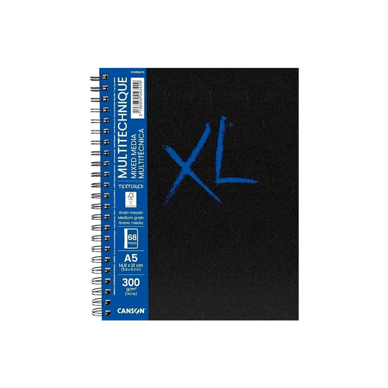 CANSON - Artbook Canson XL Mix Media 34 Hojas 300 g/m2 A5