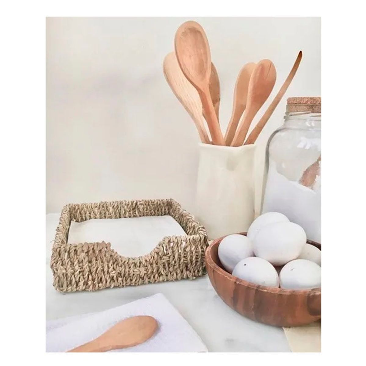 BRIC - Servilletero Fibra Natural 18x18 cm.