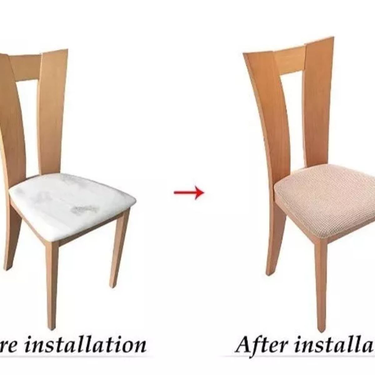 GENERICO - Set De 6 Funda De Asiento Para Silla De Comedor A3