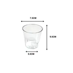 GENERICO - VASOS ACRILICOS 7 CM X 9 CM X 5 CM