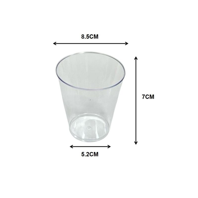 GENERICO - VASOS ACRILICOS 8 CM X 7 CM X 5 CM