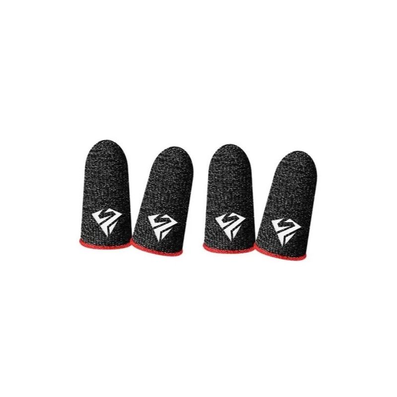 GENERICO - Pack 4 Dedales Gamer Fundas Para Dedos Juegos Pugb Cod Freefire Rojo