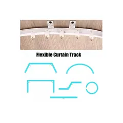 OFERTABKN - Riel Para Cortina De Techo Riel Flexible Soporte 3mts