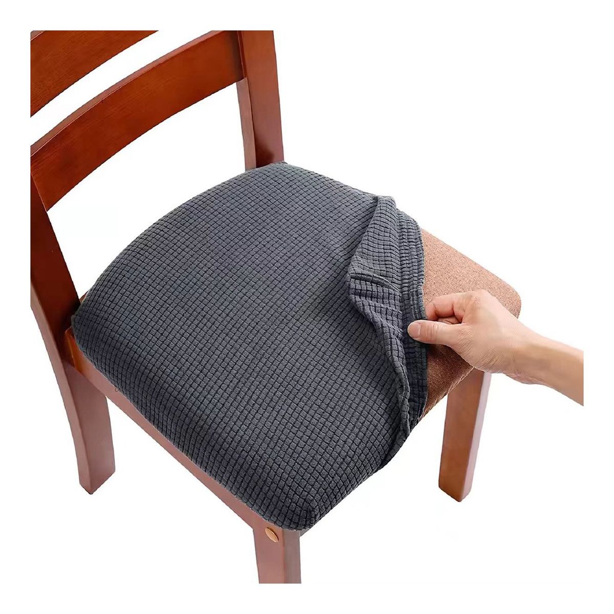 GENERICO - Set De 6 Funda De Asiento Para Silla De Comedor A6