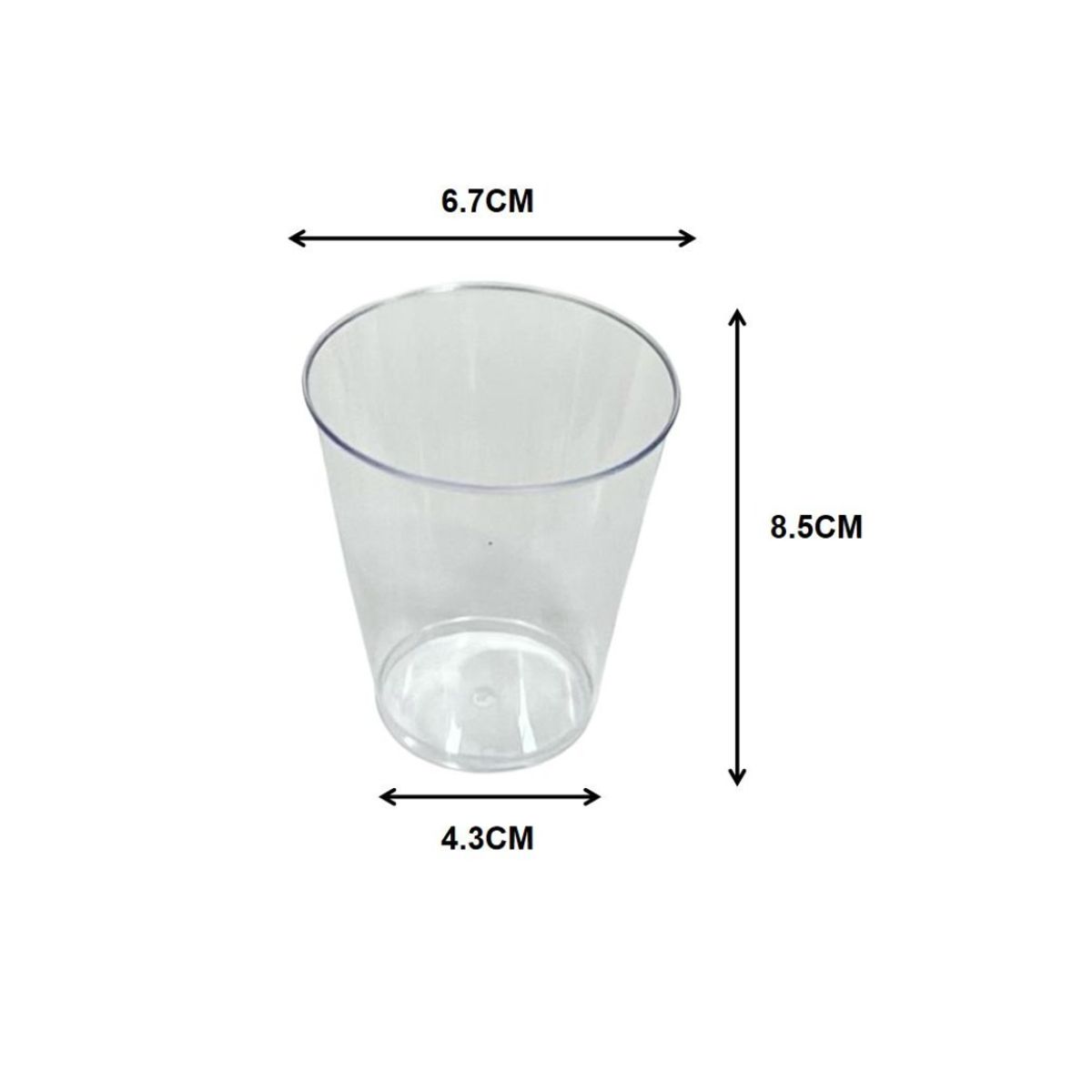 GENERICO - VASOS ACRILICOS 6 CM X 8 CM X 4 CM