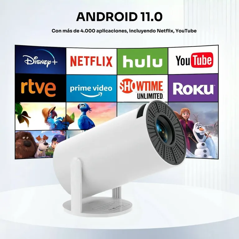 VIDITA Proyector Portátil 4k HD Android 11 Wifi 6 Bluetooth 5.0